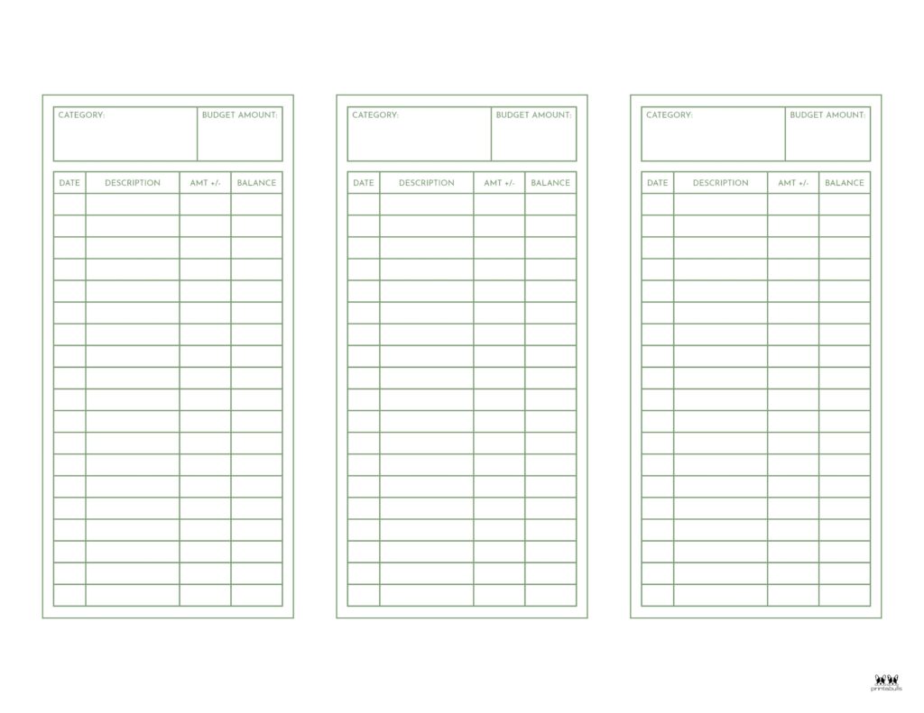 cash envelope budget system sets - 7 sets | printabulls